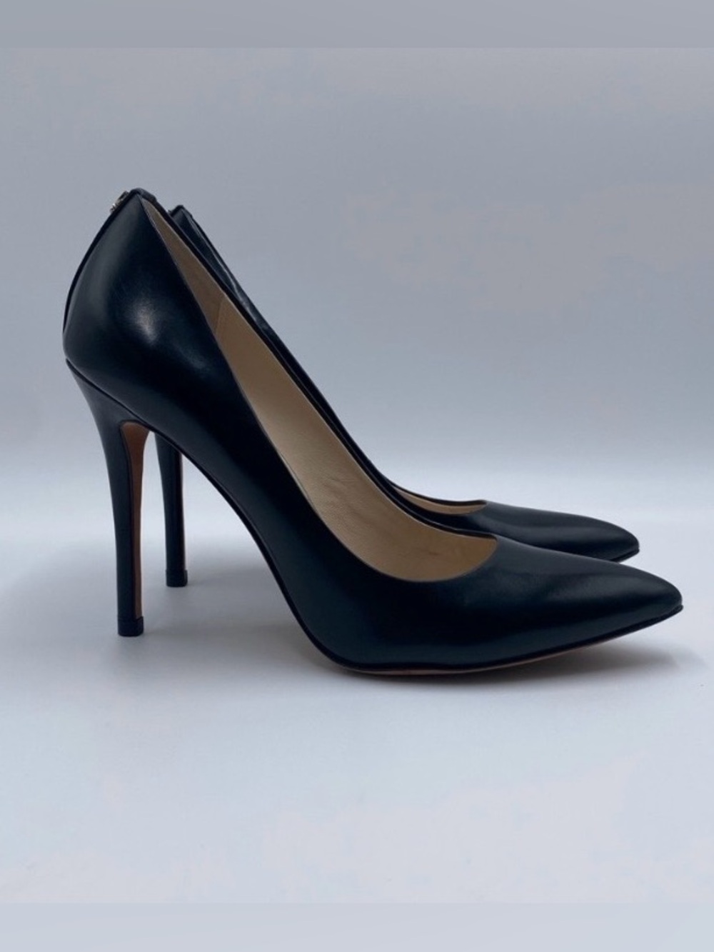 Coach Black Pointed-Toe Leather Stiletto Pumps - Picture 2 of 5